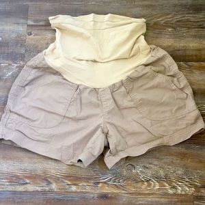 Maternity tan shorts